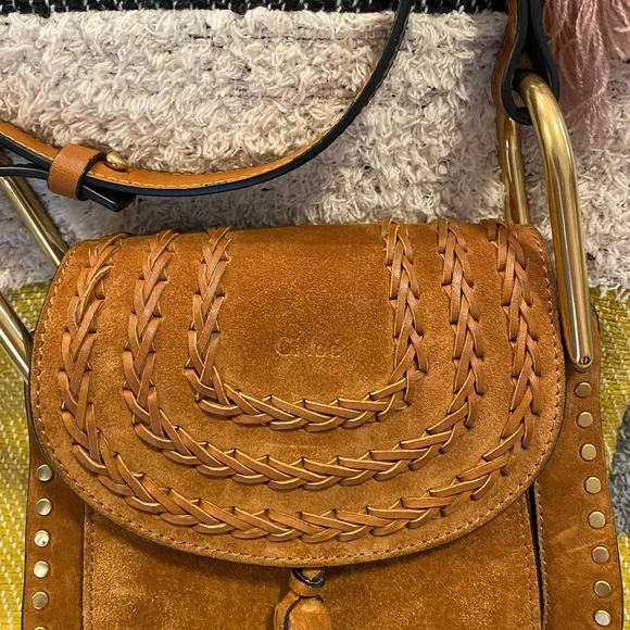 Chloé Brown Suede Crossbody Bag with Tassel - Picture 5 of 16